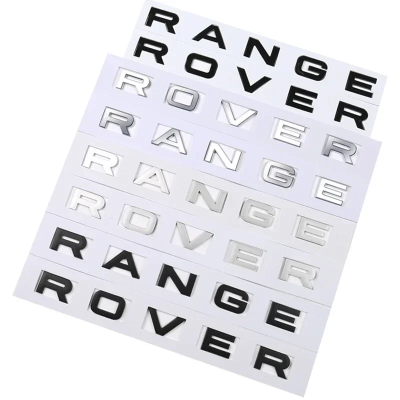 3D ABS Range Rover Car Bonnet Letters Logo Badge Emblem Sticker Accessories For Land Rover Discovery Defender Sport Evoque HSE