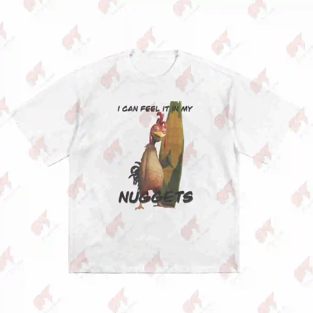 Chicken Joe's Nuggets Cartoon I Can Feel It In My Short Sleeve Tee 100% Cotton T-Shirt