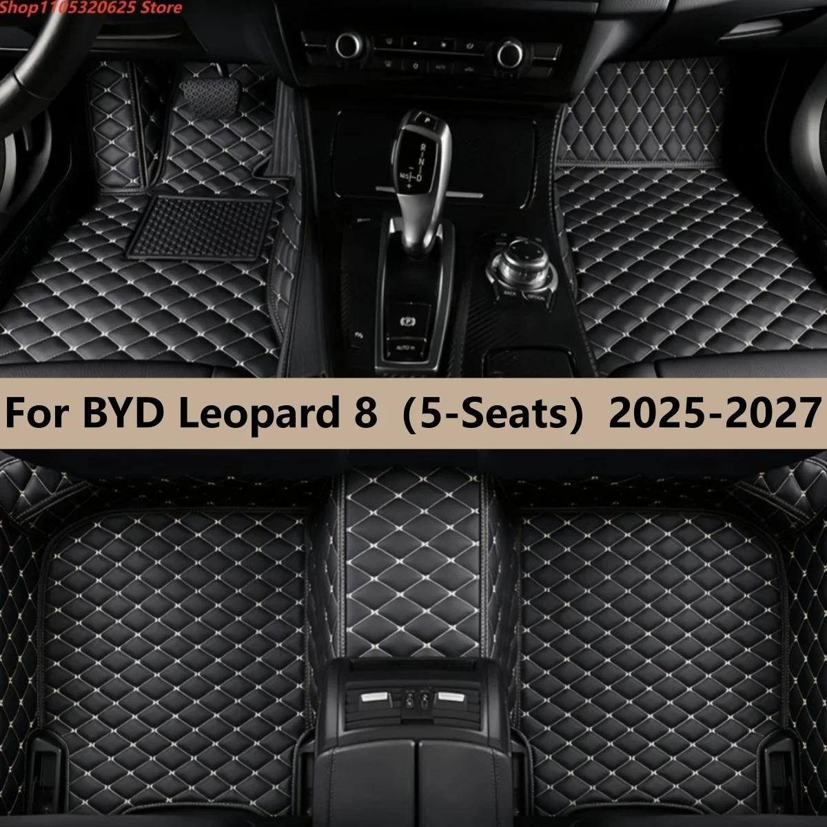 

Car Floor Mats For BYD Leopard 8（5-Seats）2025 2026 2027 Auto Front Rear Row Full Set Leather Carpet Pads Foot Mat