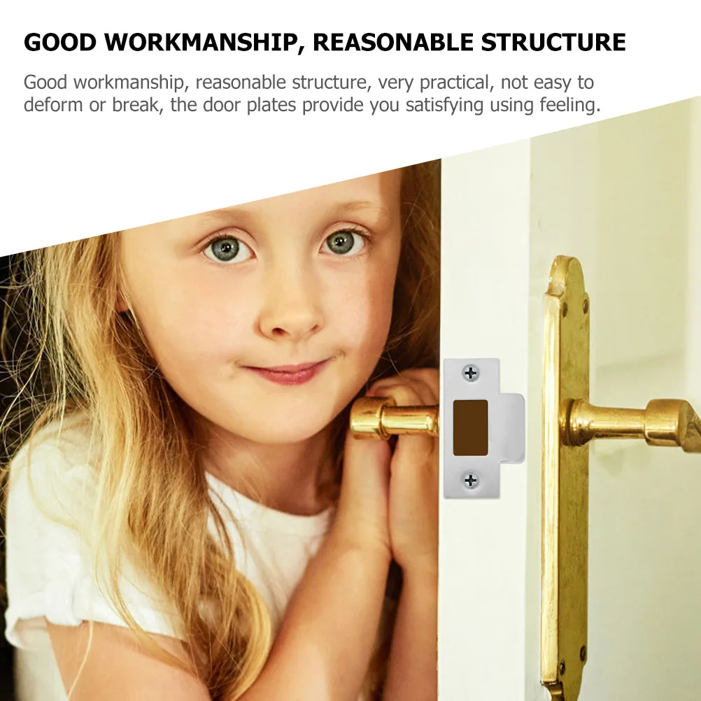 

3pcs Lock Tongue Guide Plates Door Reinforcement Cover Panels Stainless Steel Construction Heavy Duty Residential Commercial Use