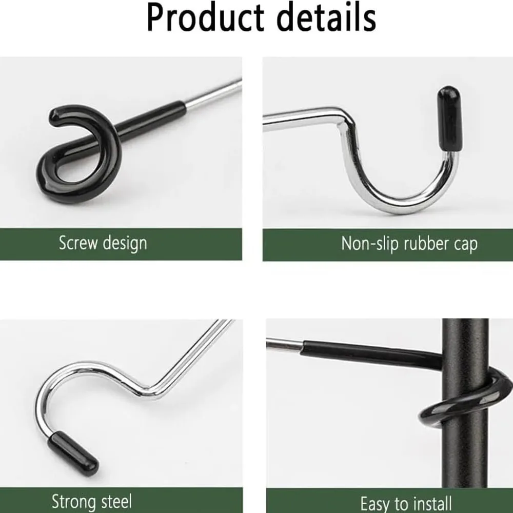 Portable Tent Pole Lamp Hanger Hooks 6