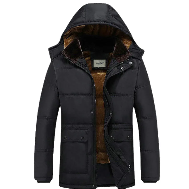 

New Autumn And Winter Cotton-padded Thickened Coat Loose Men's Jacket Business