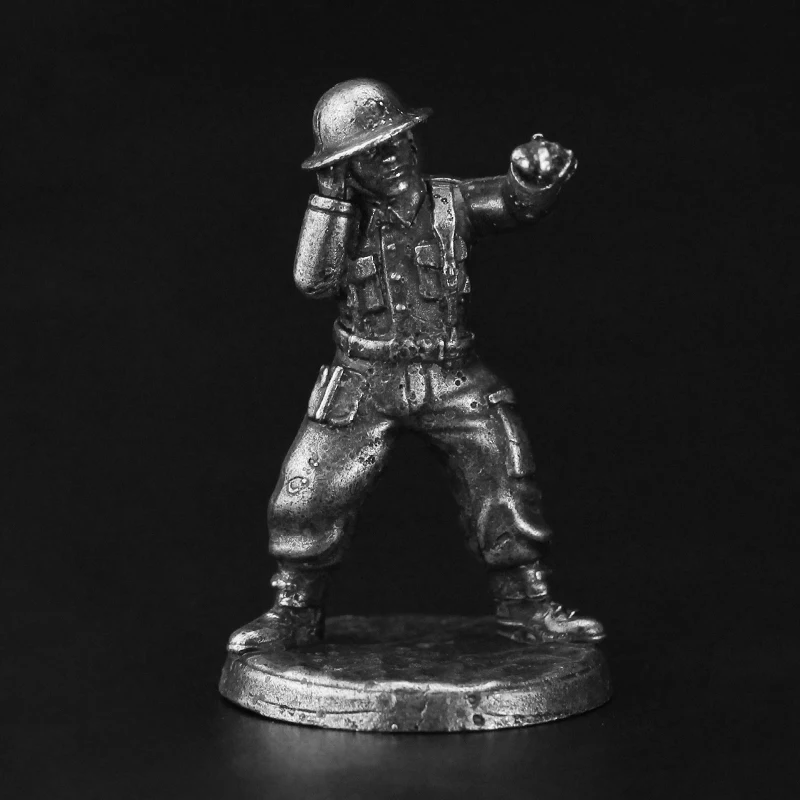 Metal Military Army Soldier Action Figures Board Game Pieces Miniature Ornament for Desktop Car Interior War Game Accessories