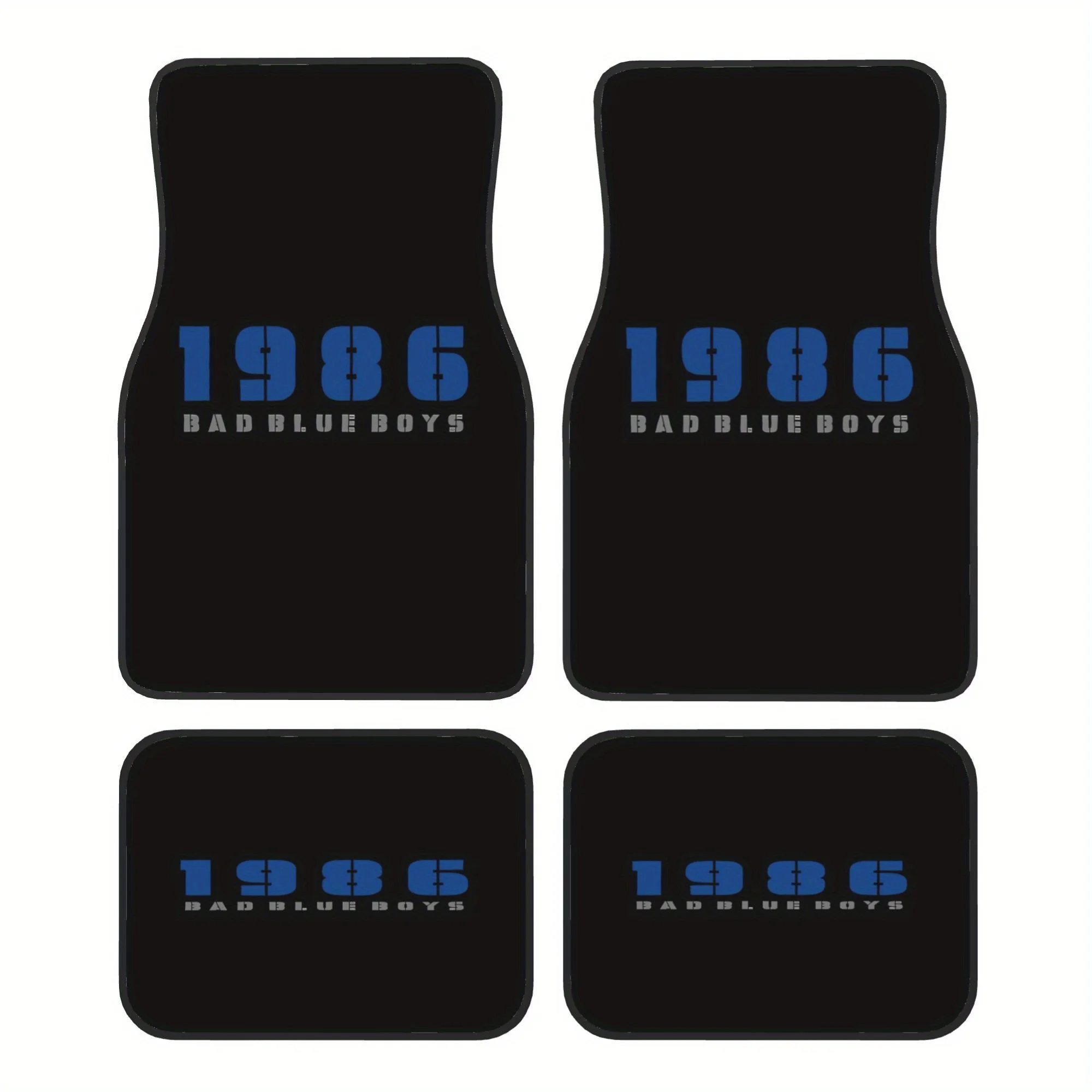 4pcs Dynamo Zagreb Bba 1986 Car Floor Mats | Polyester Fiber, Universal Fit, Interior Upgrade Additions