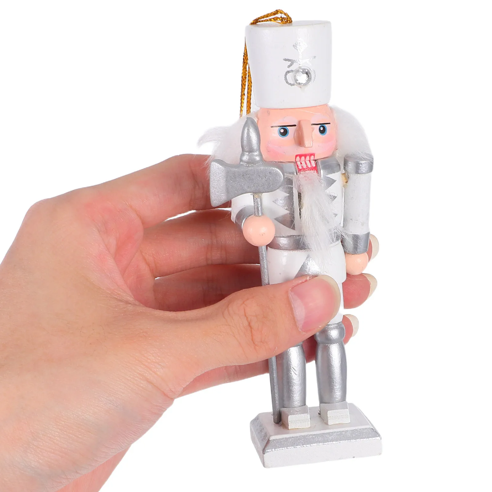 

4Pcs Nutcracker Wooden Soldier Christmas Ornaments Holiday Tabletop Decorations Xmas Nutcracker Figures Festive Decor