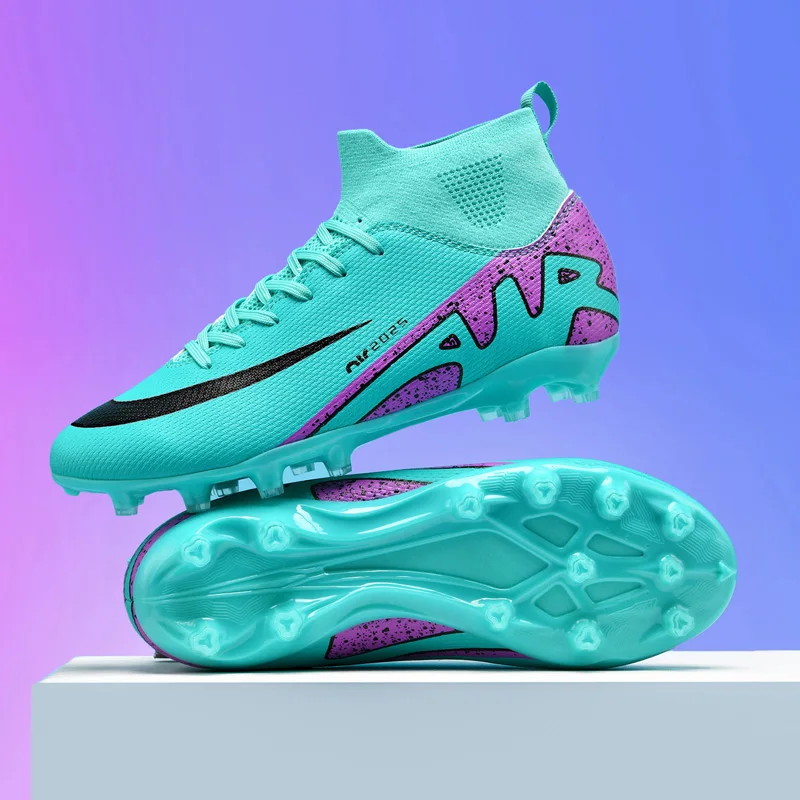 

Original Men Football Field Boots Studded Professional Society Cleats Soccer Shoes Grass Training Non Slip TF/FG Football Shoes