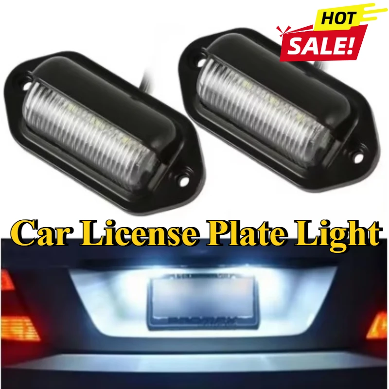 LED Car License Number Plate Lights Waterproof Tail Light Refit DC12-24V Side Lamp Bulbs Universal Truck RV Trailer Tail