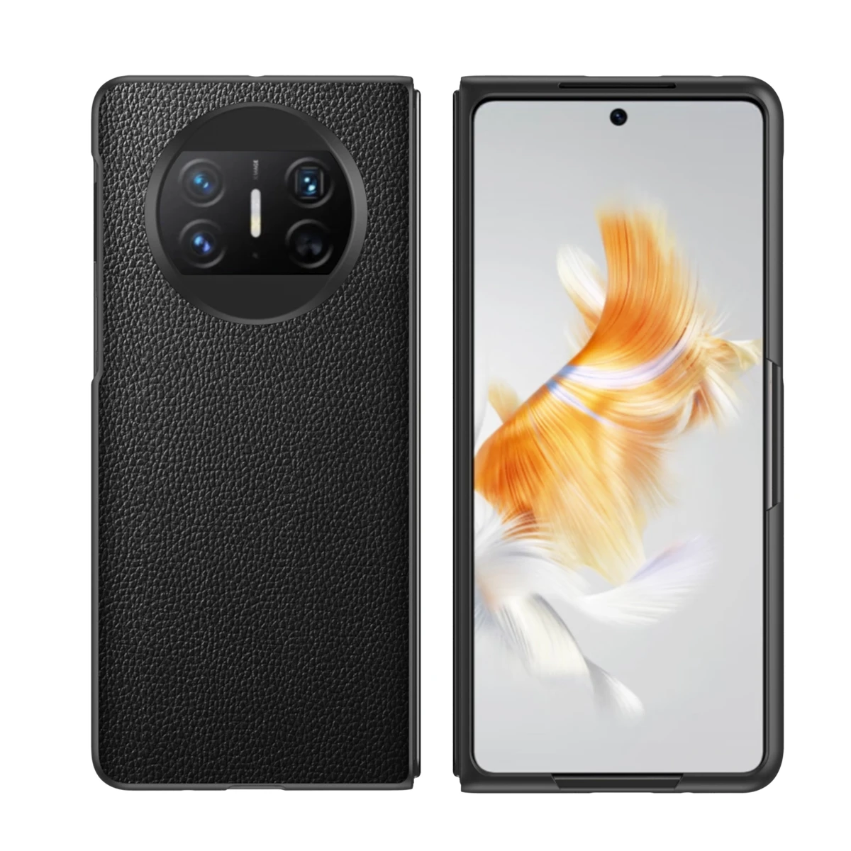 

Роскошный чехол из натуральной кожи с узором Личи для Huawei Mate X3 X2 противоударный складной защитный чехол