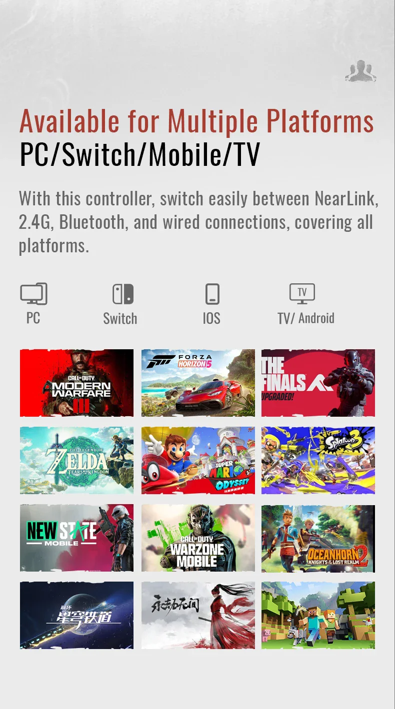 APEX 4 وحدة تحكم ألعاب بلوتوث أسود أسطورة WuKong مقبض قوة النخبة ردود الفعل الزناد لوحات ألعاب لاسلكية الكمبيوتر/التبديل/المتنقل/التلفزيون