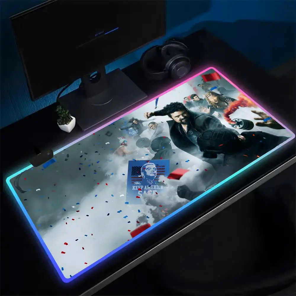 13-Tv-B-Boys Seasons 4 Mouse Pad Anime Gaming Mouse Pad LED Table Pads Backlit Rubber Desktop XXL RGB Desk Mats