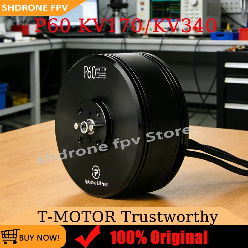 

T-MOTOR P60 KV170/KV340 Brushless Motor Withpin or Withoutpin for Agriculture Multicopter UAV Industry Drones