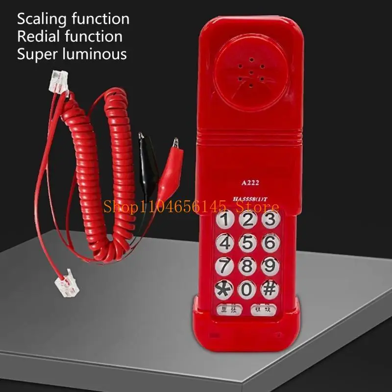 652F Desktop Telephone Corded Telephone Plug in and Use Landline Phone for Hotel