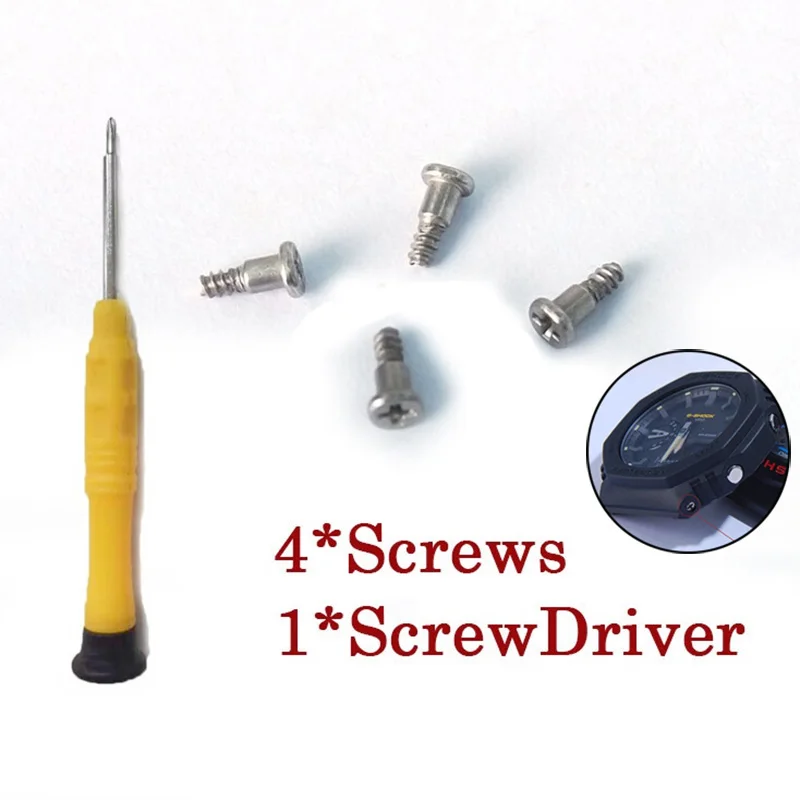 Watch Screw for Casio DW-5600/DW-5030 GA-2100 Watch Screw Driver Stainless Steel Bezel Screw with Tool Watch Accessories