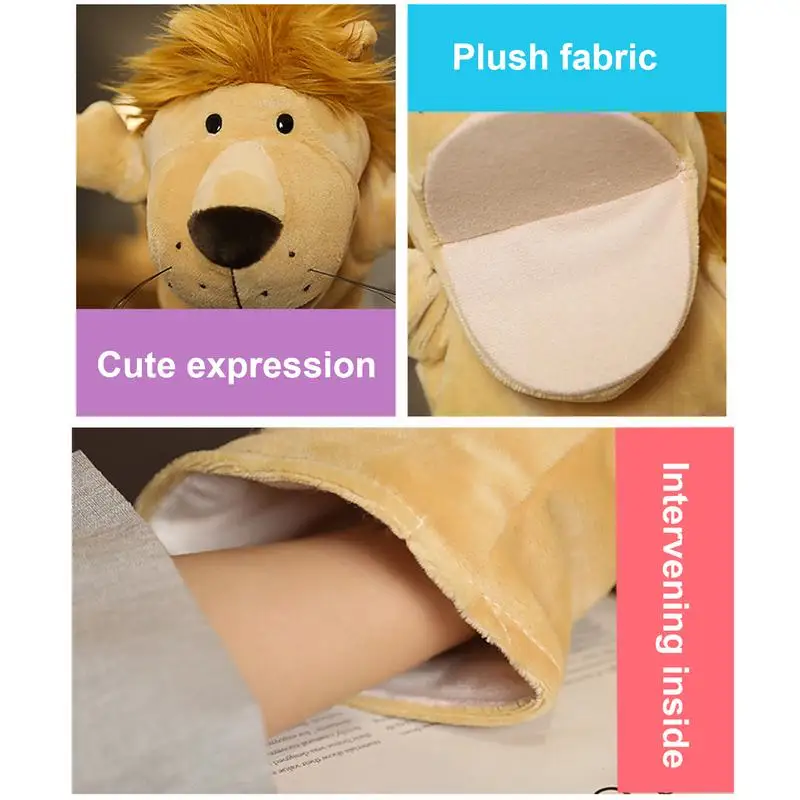 Hand Puppets For Kids Animals Educational Puppet Washable Lovely Interactive Plush Animal Puppets With Movable Mouth For Show