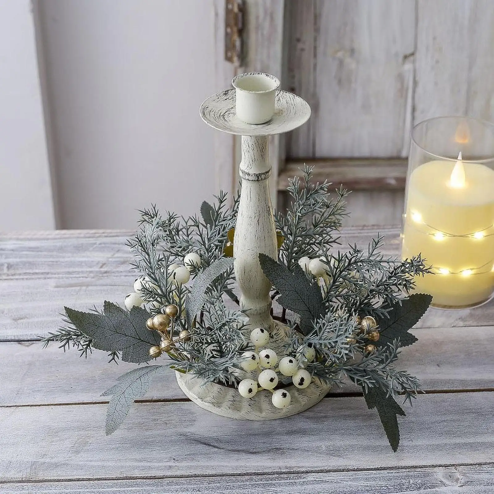 إكليل شموع مصنوع يدويًا من الز - مراجعة Candle Holder Decor وسعره