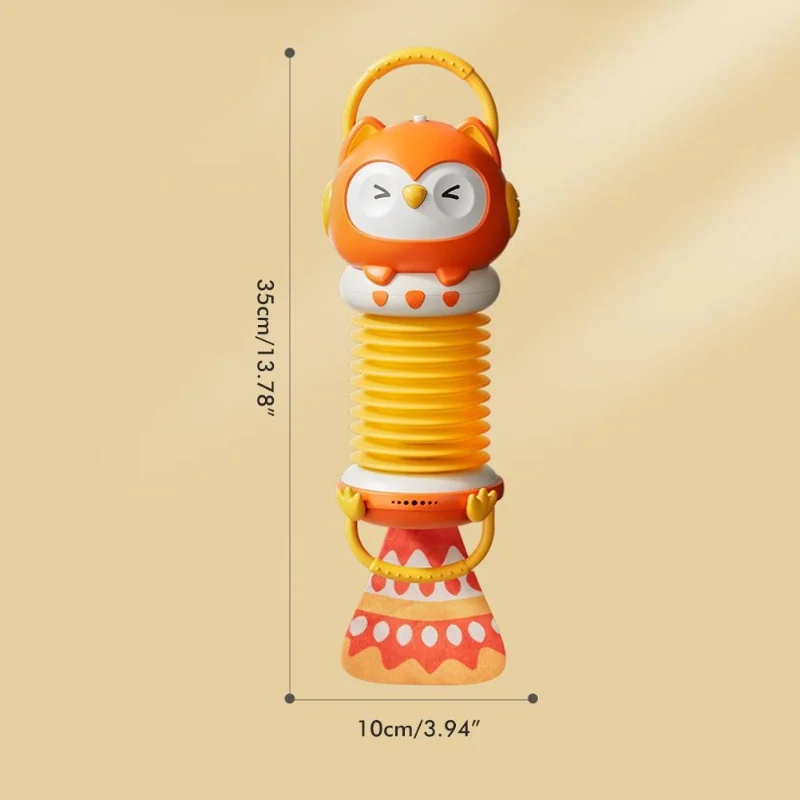 الكرتون البومة الأكورديون لعبة طفل مرحلة ما قبل المدرسة الموسيقى التنوير الأكورديون الطفل آلة موسيقية مبكرة ألعاب تعليمية للأطفال #3