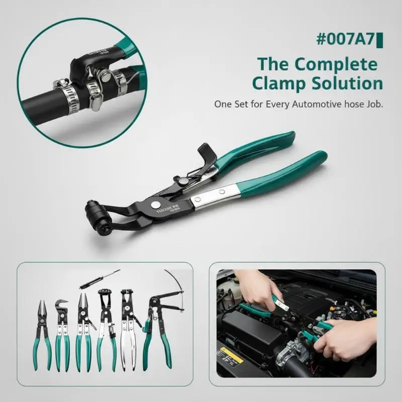 

Alloy Steel Long Reach Wire Spring Hose Clamp Pliers Tool Auto Removal Hand Cable Type For Car Repairs Hose Clamp Hand-held Clip