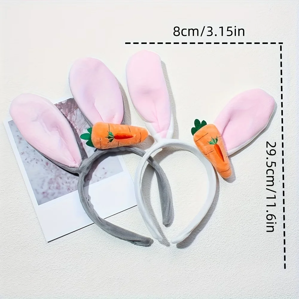 Osterhasen-Ohren-Haarband für Damen, Hochwertige Haarspange für den Oberkopf, Niedliches Gesichtswasch-Stirnband, Haaraccessoire – Detail 4