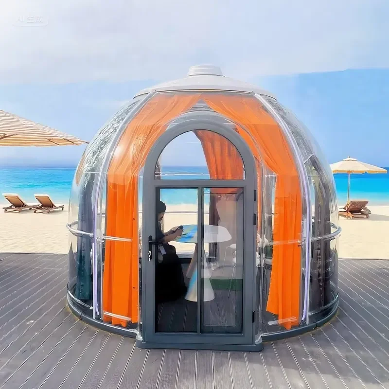 CE Certification Cheap Prefabricated Bubble Tent Panelized Geodesic Dome Home House for Camping Glamping Resort Hotel