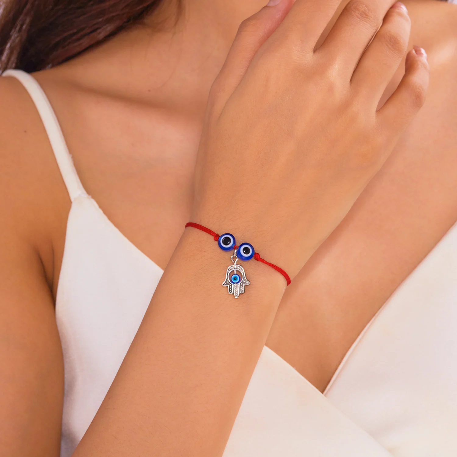 Neues Design 10 Stil Glück rotes Seil blau bösen Blick Armbänder für Frauen handgemachte geflochtene Paar Armbänder Amulett Freundschaft Schmuck – Detail 39