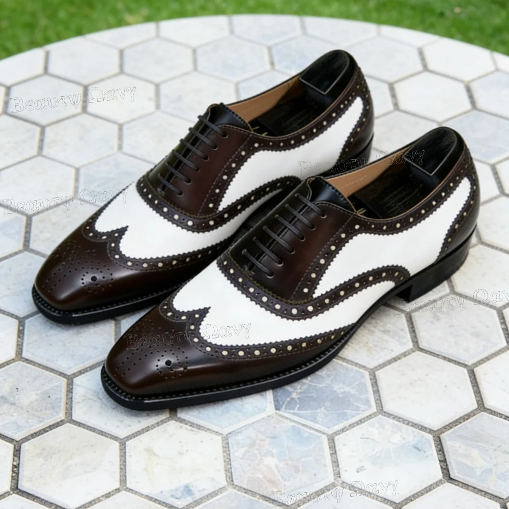 

Черно-белые туфли-лодочки в стиле пэчворк для женщин, с перекрестной шнуровкой, открытым круглым носком, на высоком каблуке, без застежки, для девушек. Обувь для мужчин.