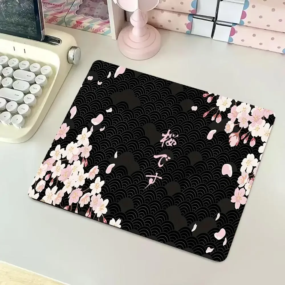 Water ripple art illustration Mouse Pad Square Desk Mat Stitched Edge non-Slip rubber base pc accessories Gaming mat mouse pads