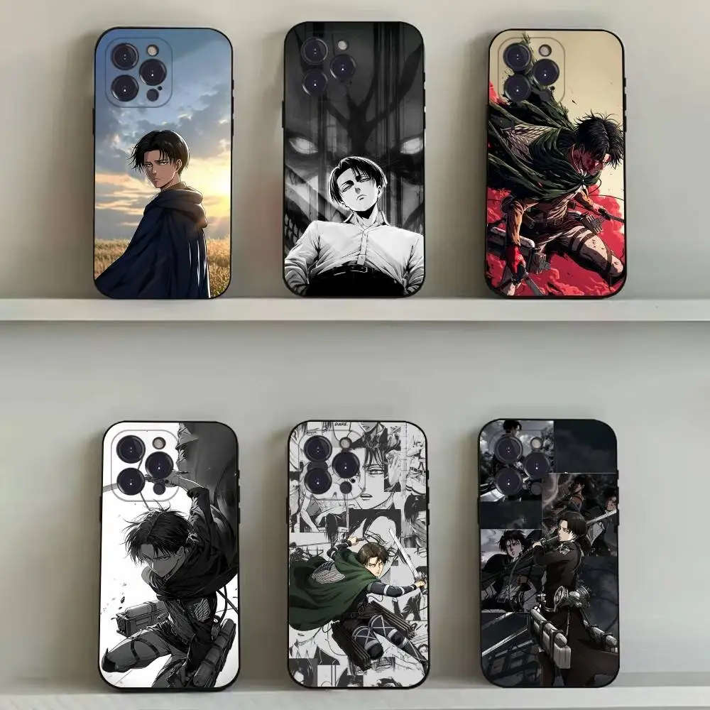 

Levi Ackerman Attack on Titan Phone Case For iPhone 16,15,14,13,12,11,Pro,Max,Plus,X,XS,SE4,E,Mini,Soft Black Case