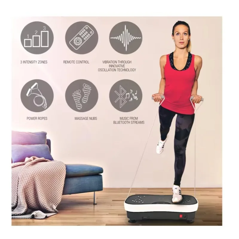 آلة تمرين لوحة اهتزاز الجسم، لوحة اهتزاز صغيرة، تمرين الجسم، منصة اهتزاز منزلية #4