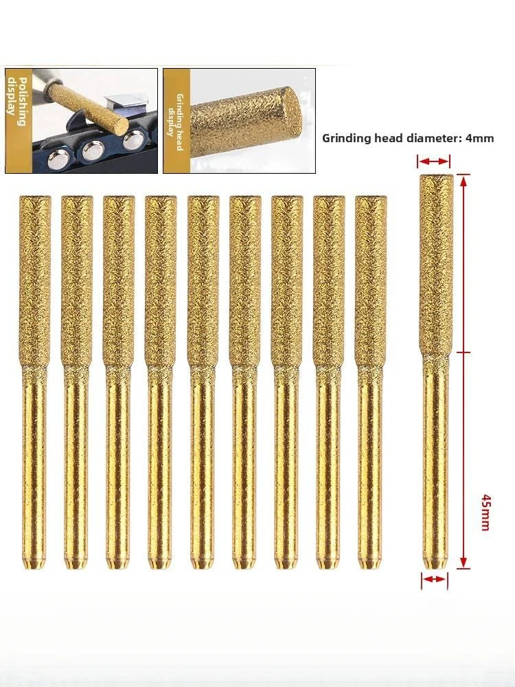 전기톱 연삭기용 4.0mm 티타늄 코팅 골드 연삭 헤드 [2개] 액세서리