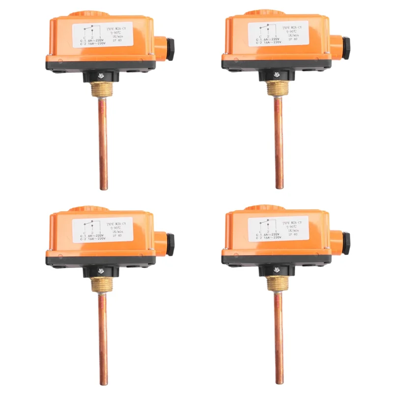

A02M-4X G1/2 Male Thread Hot Water Pipe Thermostat Temperature Controller 90 Celsius High Temperature Start Heating System