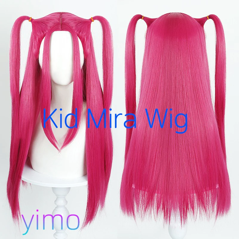 Película Kpop Cosplay peluca infantil Mira Rumi Zoey Demon Hunters púrpura negro rojo pelo largo pelucas sintéticas resistentes al calor