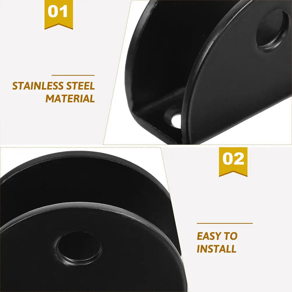 10Pcs Glass Mirror Clips Retainer Brackets Heavy Duty Stainless Steel Mirror Holders Frameless Wall Mount Fixing Kit