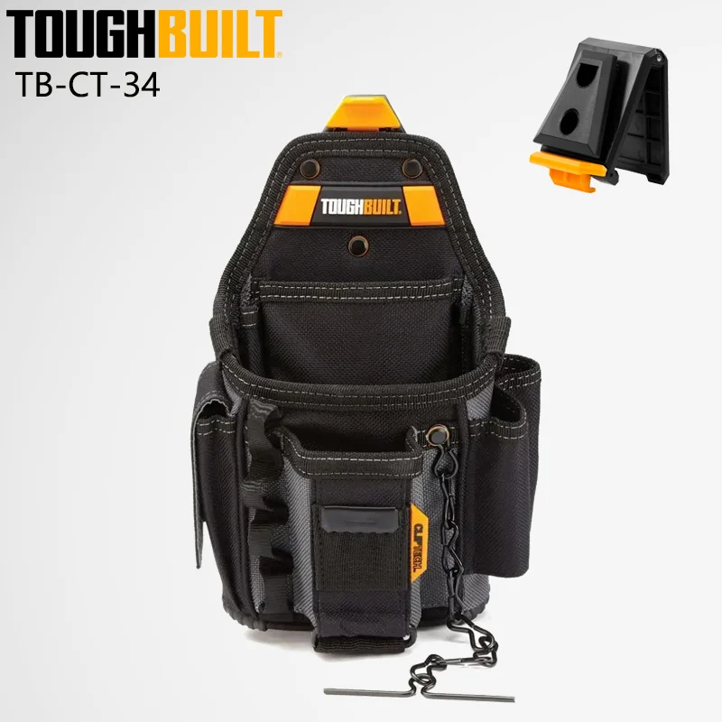 

TOUGHBUILT TB-CT-34 Small Electrician Pouch Multi-functional Portable Storage Bag Electrician Tool Bag Sturdy and DurableToolkit