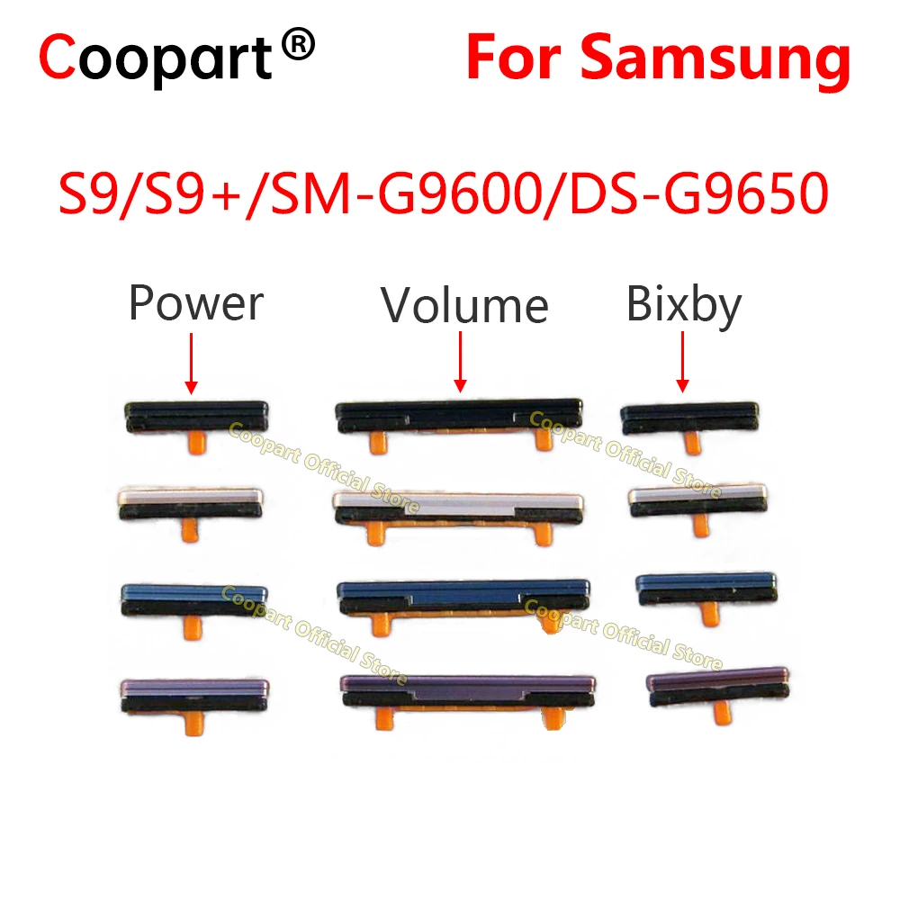 1 Set Power On Off Switch Volume Upper Down Button For Samsung Galaxy S9 G9600 G960F/S9+ S9plus G9650 G965F Side Button Key