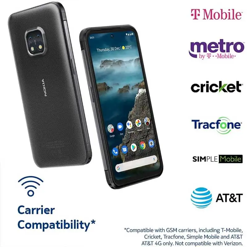 Nokia XR20 5G SmartPhone Qualcomm Snapdragon 480 4630mAh Battery 48MP Camera IP68 Resistant NFC Android 11 15W Wireless Charging