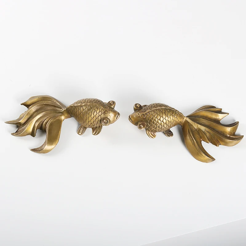 

Modern new Chinese style brass goldfish display art decoration porch model room office