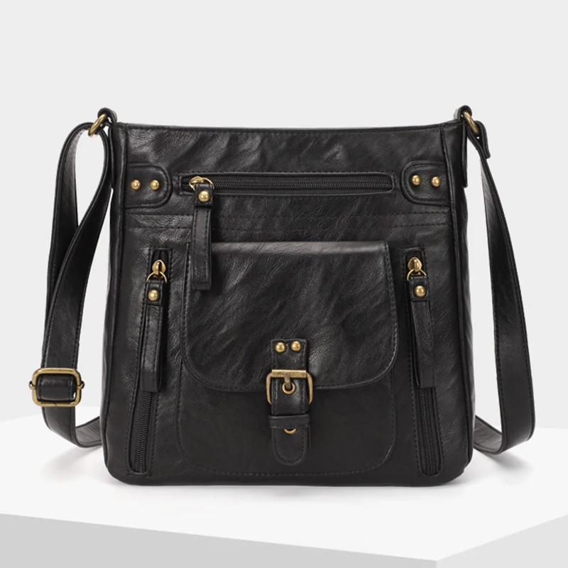 

Women's New Fashionable Simple Shoulder Bag Retro Small Square Bag Casual Travel Crossbody Bag Versatile Vertical Crossbody Bag
