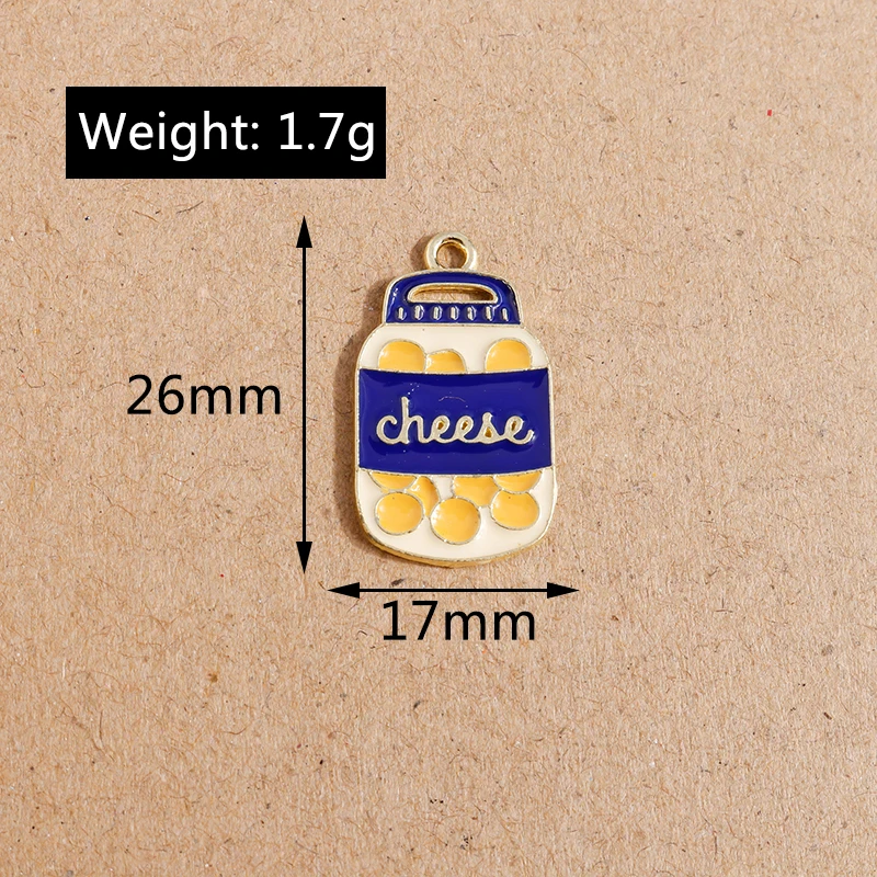 10 Stück Emaille-Anhänger für Lebensmittel und Getränke für Schmuckherstellung, Kuchen, Milch, Cola, Eiscreme, Anhänger, handgefertigte Halskette, Ohrringe, Bastelbedarf – Detail 10