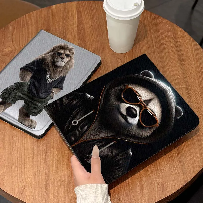 

Panda Sunglasses Hoodie Tablet Case For Lenovo Xiaoxin Legion Pad Tab Pro GT Y700 Gen4 2 11 P11 M10 K10 3rd Plus Gen Gift