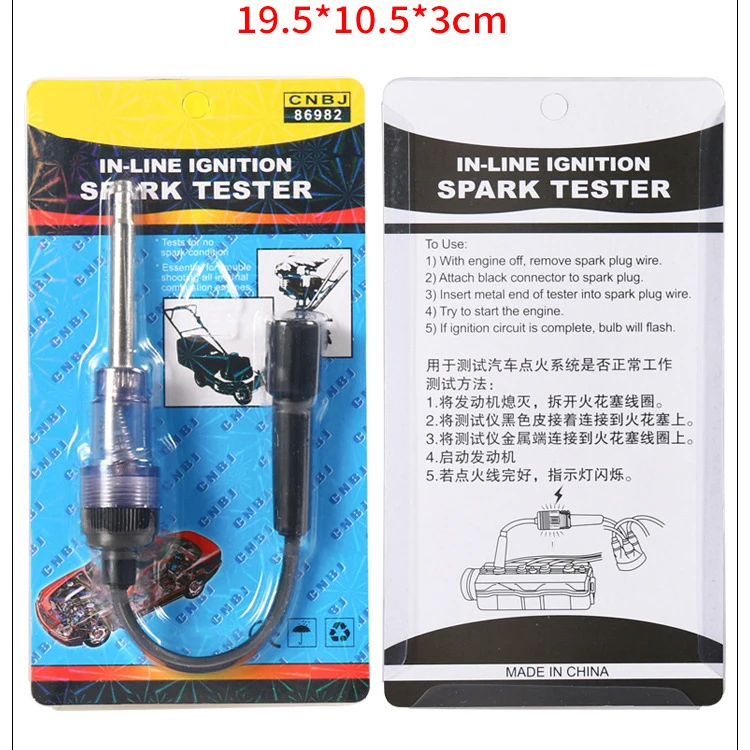 

In-line Ignition Spark Diagnostic Tool QA1106 Automotive Spark Plug Tester