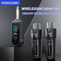 KEBIDUMEI UHF micrófono inalámbrico transmisor receptor XLR sistema adaptador para micrófono dinámico guitarra Audio mezclador sistema PA