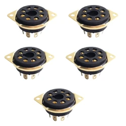 5pcs Quality 8Pin Vacuum Tube Socket Octal for KT66 KT88 6SL7 6SN7 6V6 5AR4/GZ34 Socket Durable ABS Long-Lasting Use