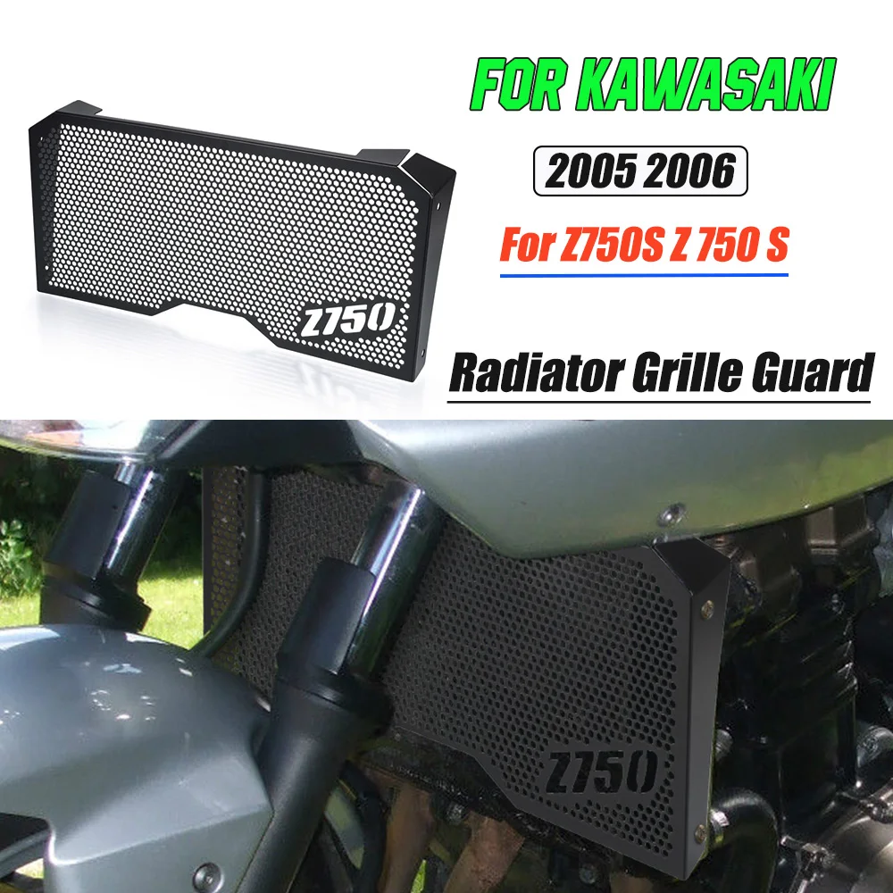 

Motocycle Radiator Grille Cover Water Tank Guard Protection FOR Kawasaki Z750S Z 750 S 2005 2006 Radiator Guard Accessories