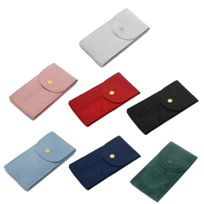 Portable Flannelette Fabric Watch Storage Bag Single Watch Travel Case Display for Men and Women