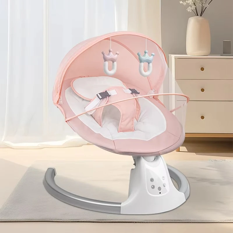 Automatic electric joystick baby swing cradle with Bluetooth and remote control