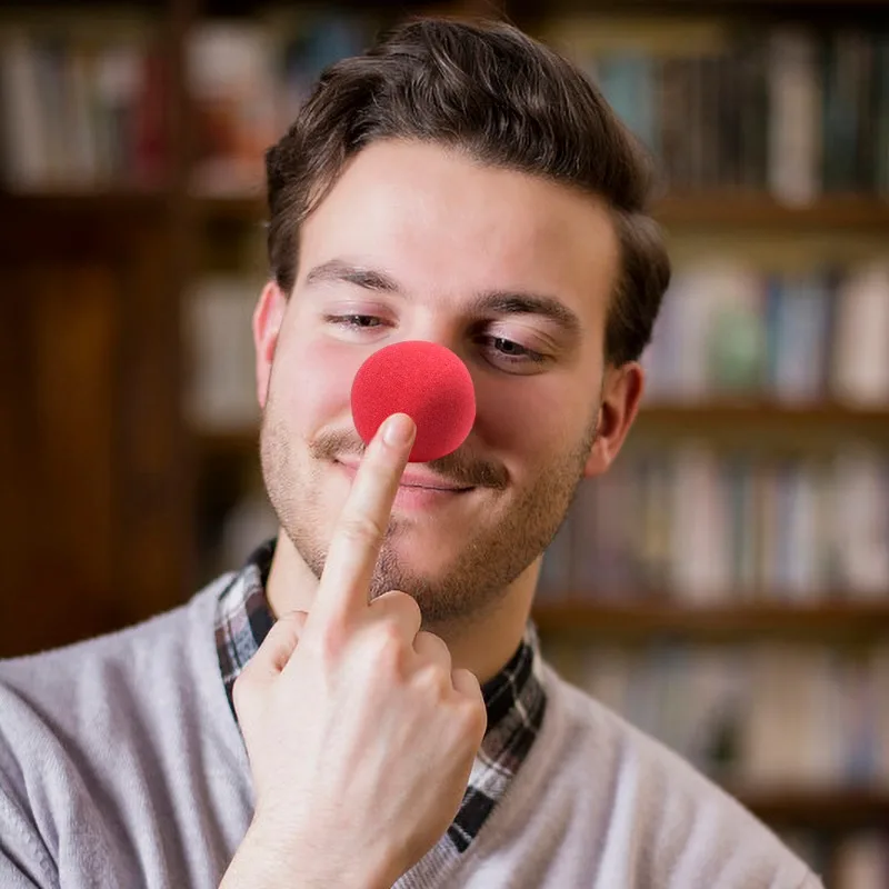 1-100pcs ฟองน้ําสีแดง Clown Nose Circus คอสเพลย์ฮาโลวีนเทศกาลเครื่องแต่งกาย Make Up Clown Nose อุปกรณ์งานแต่งงานตกแต่ง