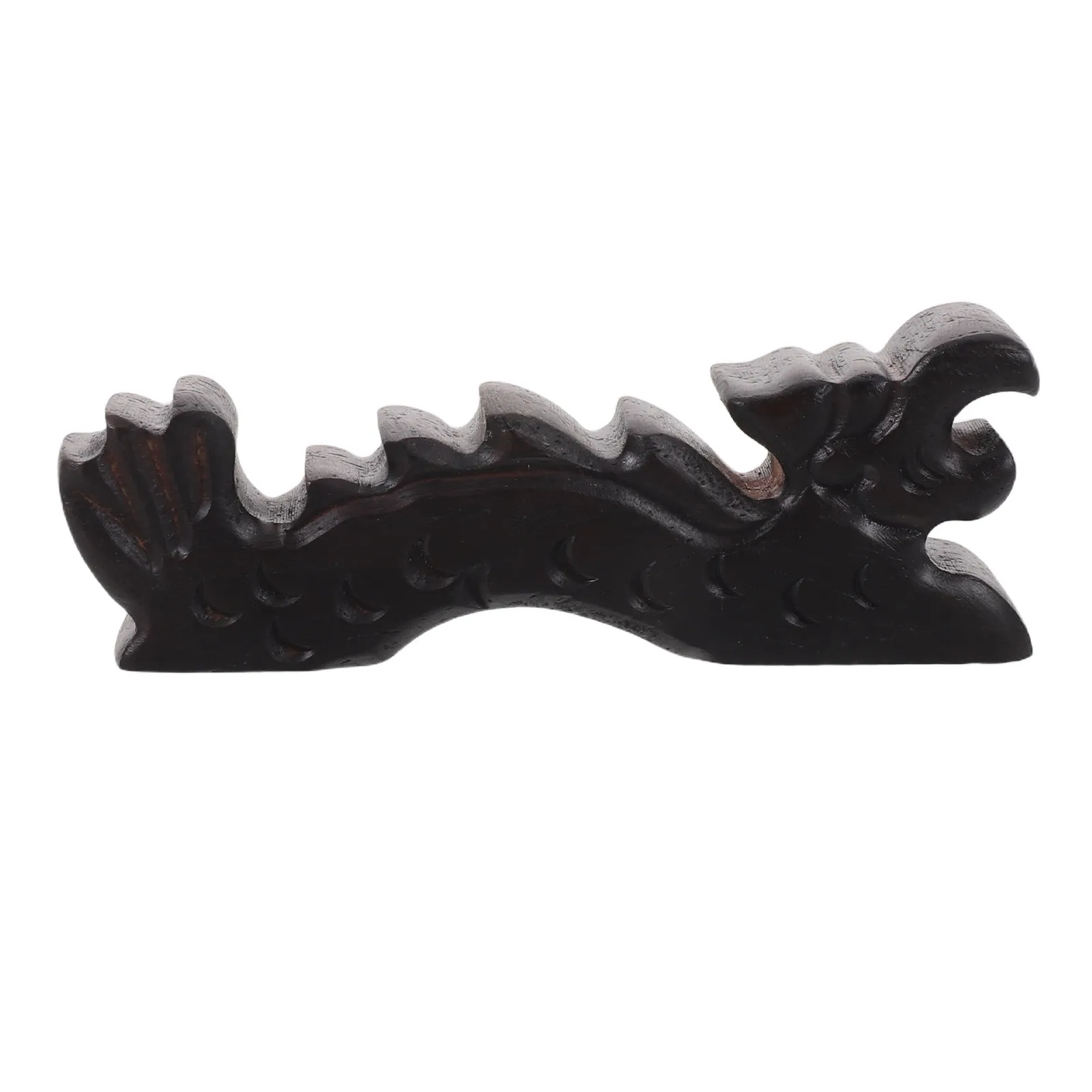 Dragon Shape Writing Brush Holder for Chinese Painting Supplies Wood Calligraphy Brush Rest Stand for Artist Studio Desk Display