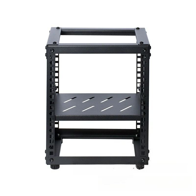 Open 10 inch Desktop Cabinet Natural Unprocessed NAS Router Storage Cabinet for Network Switch Network Device