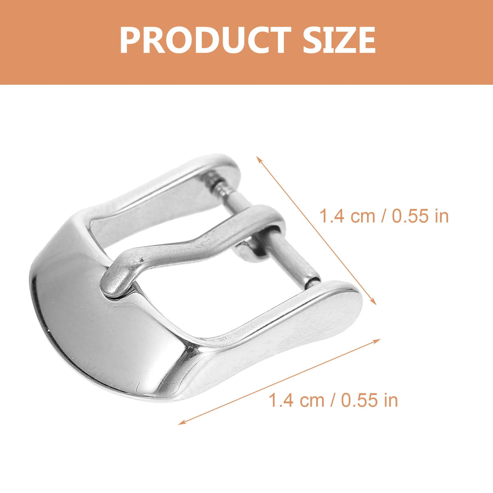 2 قطعة مشبك حزام الساعة من الفولاذ المقاوم للصدأ متين وسهل الاستخدام وصناعة متقنة ومشبك بديل عملي وإبزيم ساعة