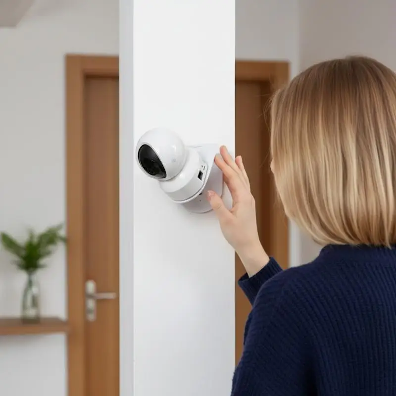 

PTZ Camera Wall Bracket L Shaped Nail Free Strong Adhesive Glue Base for Secure Home Surveillance Setup